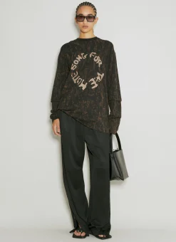 Distressed Logo Print Sweatshirt>Song for the Mute New