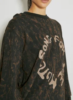 Distressed Logo Print Sweatshirt></noscript>Song for the Mute New