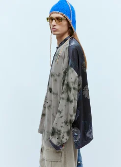 Men Acne Studios T-Shirts^Distressed Panel-Construction T-Shirt