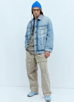 Men Acne Studios T-Shirts^Distressed Panel-Construction T-Shirt