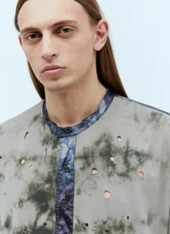 Men Acne Studios T-Shirts^Distressed Panel-Construction T-Shirt