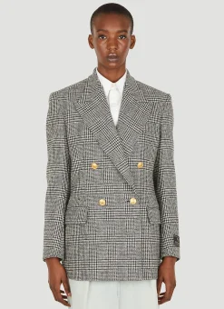 Double Breasted Houndstooth Blazer>Gucci Sale