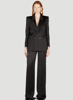 Double Breasted Silk Blazer>Saint Laurent Outlet