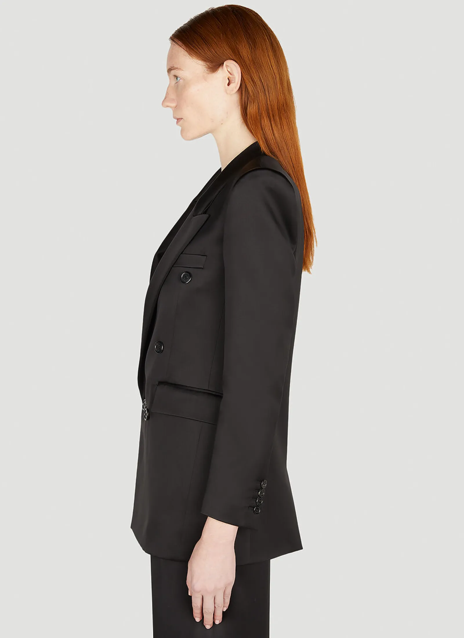 Double Breasted Silk Blazer>Saint Laurent Outlet