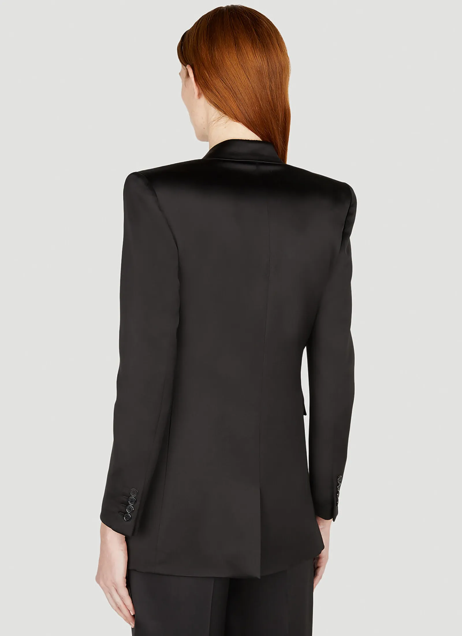 Double Breasted Silk Blazer>Saint Laurent Outlet