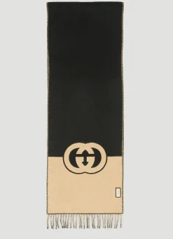 Men Gucci Scarves^Double G Bicolour Scarf