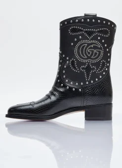 Double G Studded Leather Boots></noscript>Gucci New