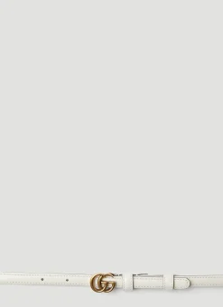 Men Gucci Belts^Double G Thin Belt