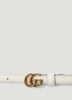 Men Gucci Belts^Double G Thin Belt