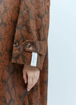 Double Layer Faux Snakeskin Embossed Coat></noscript>Rokh