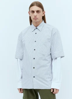 Men Dries Van Noten Shirts^Double Sleeve Shirt