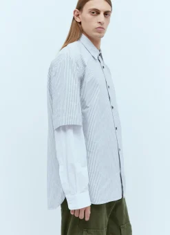 Men Dries Van Noten Shirts^Double Sleeve Shirt