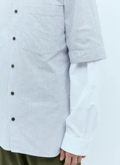 Men Dries Van Noten Shirts^Double Sleeve Shirt