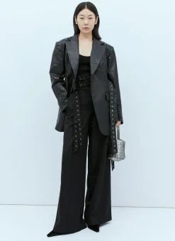 Double-Belt Tailored Pants>Rokh Online