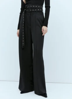 Double-Belt Tailored Pants>Rokh Online