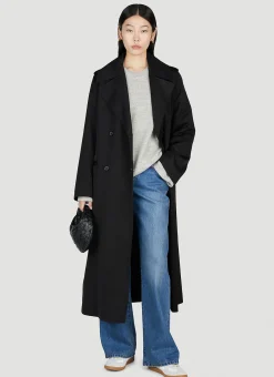 Double-Breasted Fluid Summer Coat>TOTEME