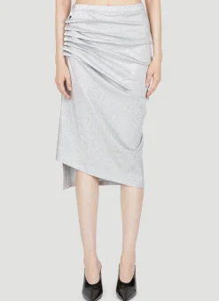 Draped Lurex Skirt>Paco Rabanne Sale