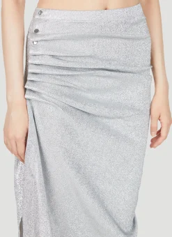 Draped Lurex Skirt></noscript>Paco Rabanne Sale