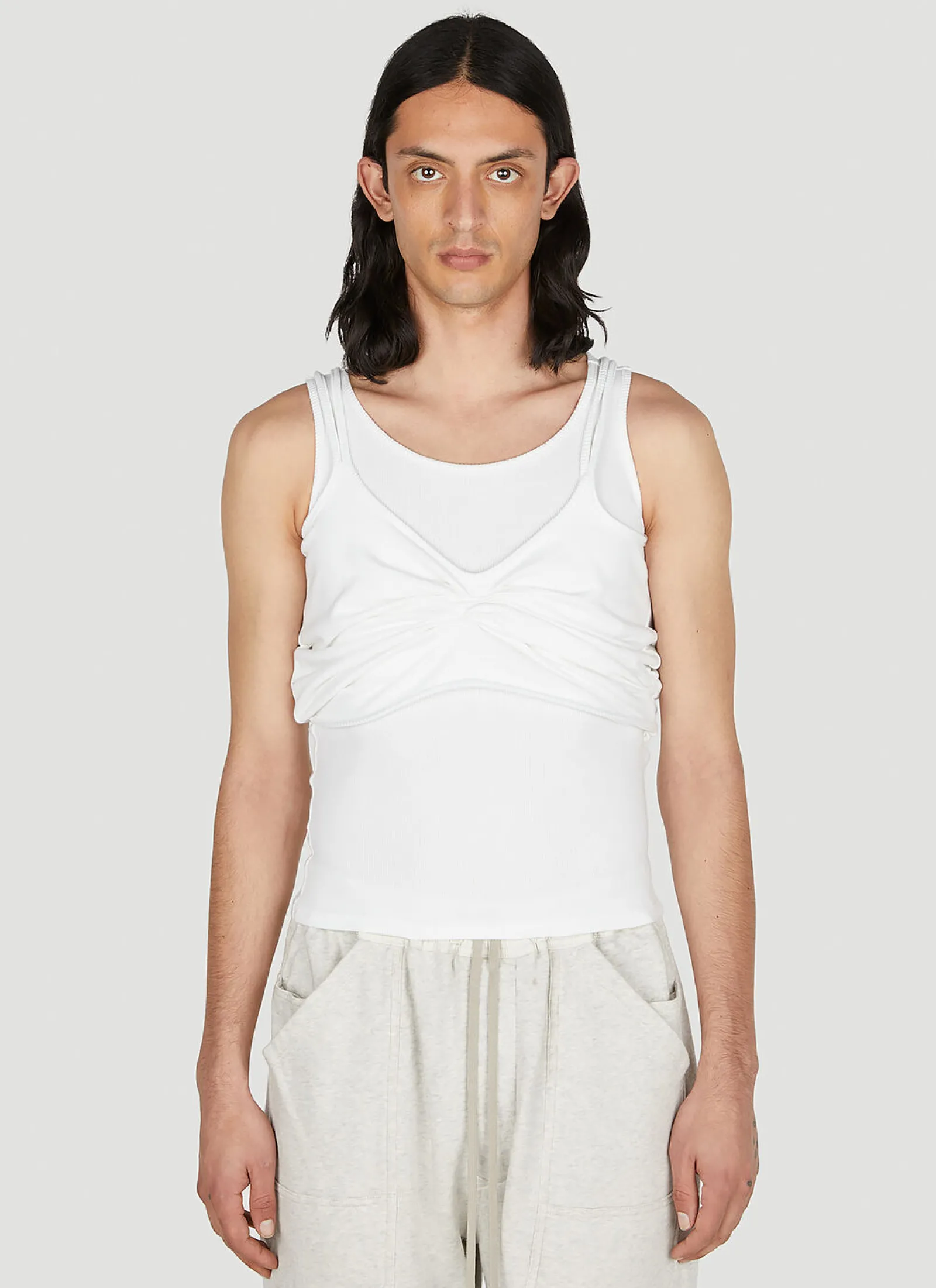 Men Mainline:RUS/Fr.CA/DE Tops^Draped Tank Top