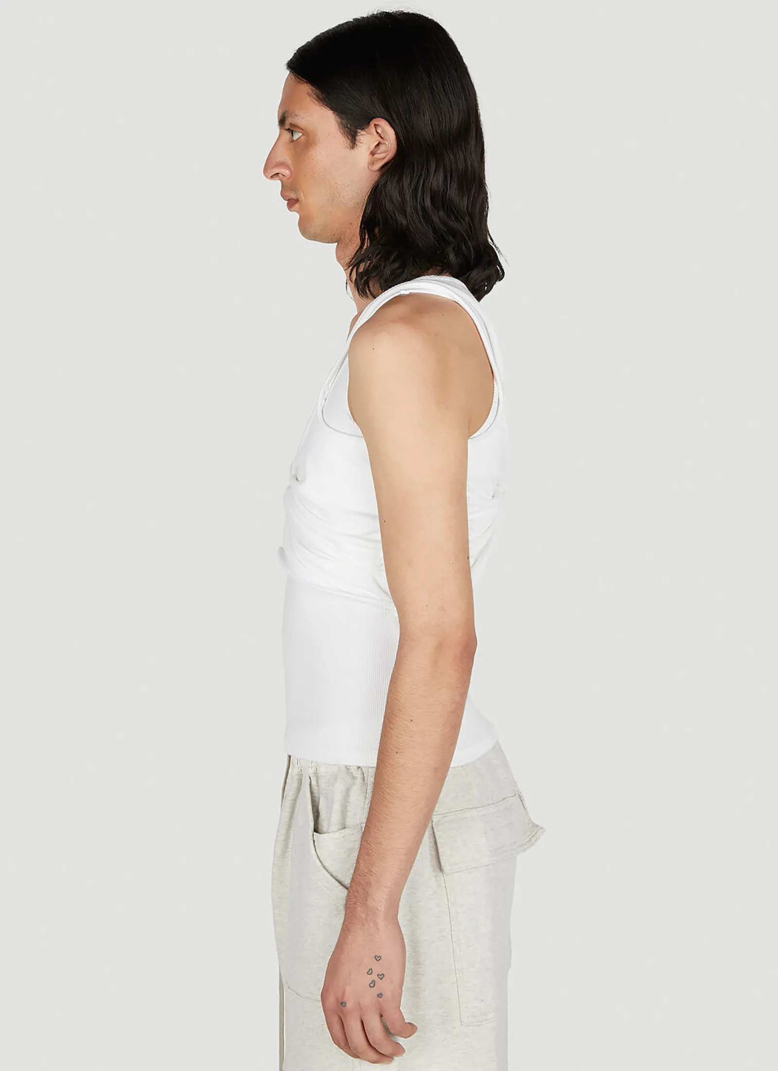 Men Mainline:RUS/Fr.CA/DE Tops^Draped Tank Top