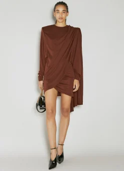 Draped Wool Dress>Saint Laurent Discount