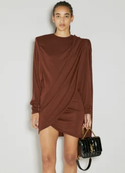 Draped Wool Dress></noscript>Saint Laurent Discount