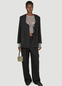 Drapey Melange Oversized Blazer>GANNI Outlet