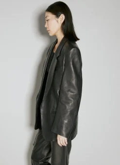 Drapey Oversized Leather Blazer></noscript>Alexander Wang Clearance