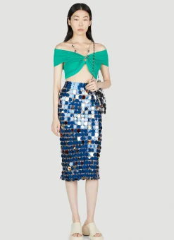 Embellished Midi Skirt>Paco Rabanne Online