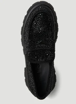 Embellished Platform Loafers><noscript><img width=