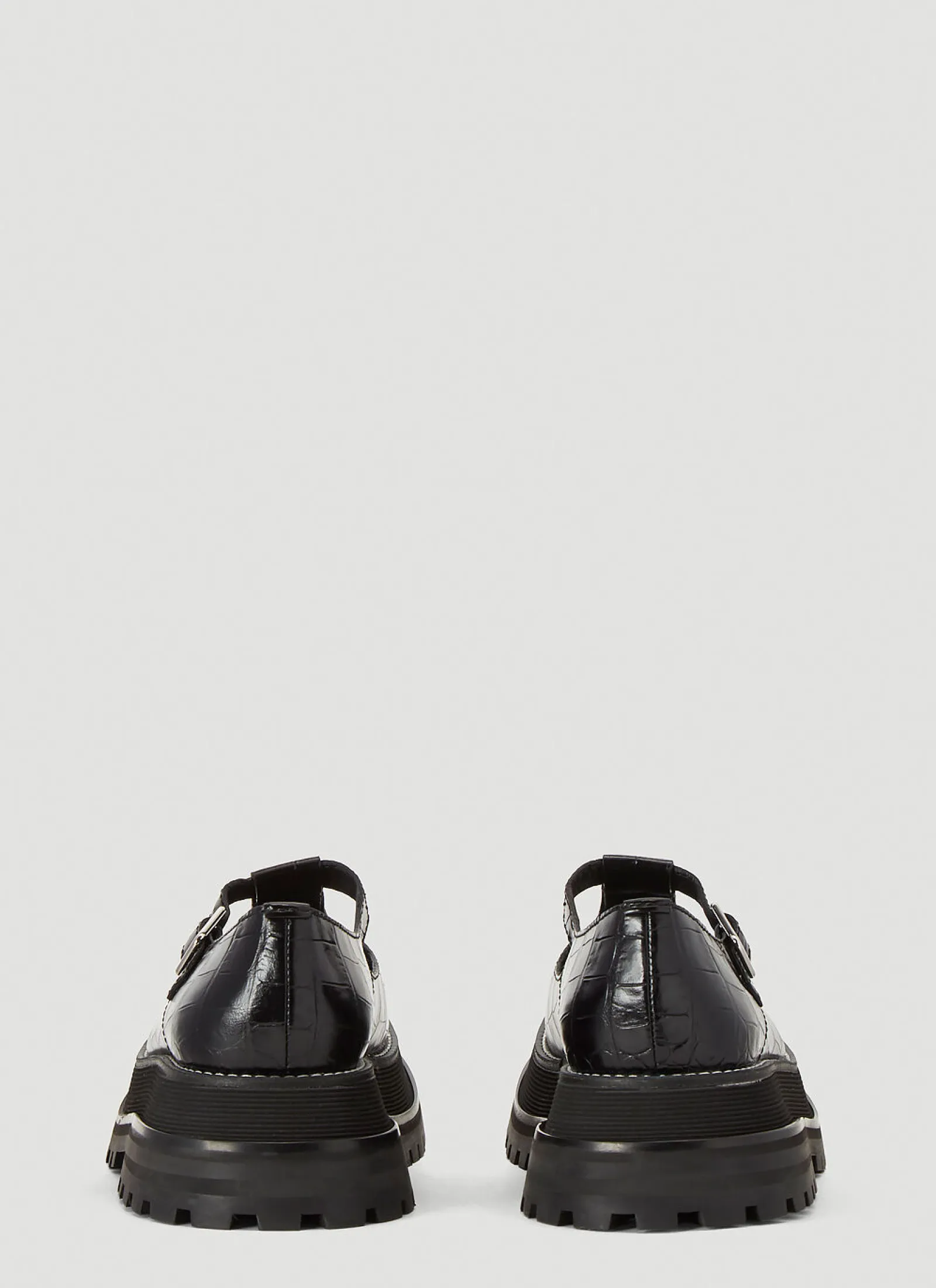Embossed Leather Mary Jane Shoes>Burberry Hot