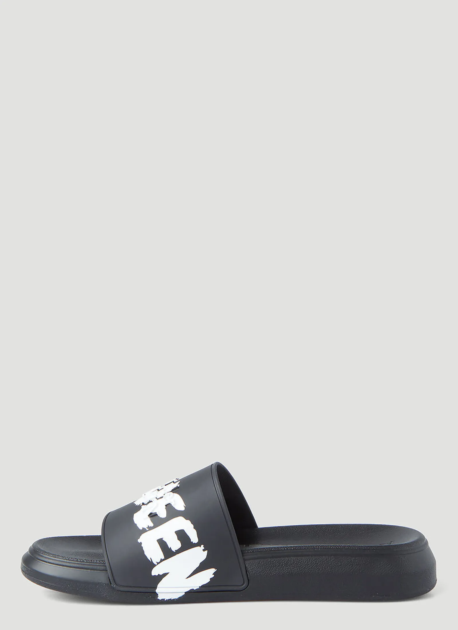 Men Alexander McQueen Slides^Embossed Logo Print Slides