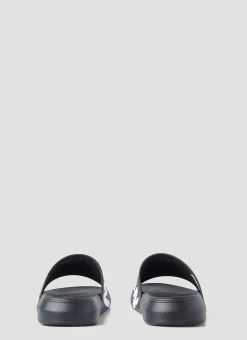 Men Alexander McQueen Slides^Embossed Logo Print Slides