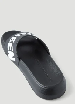 Men Alexander McQueen Slides^Embossed Logo Print Slides