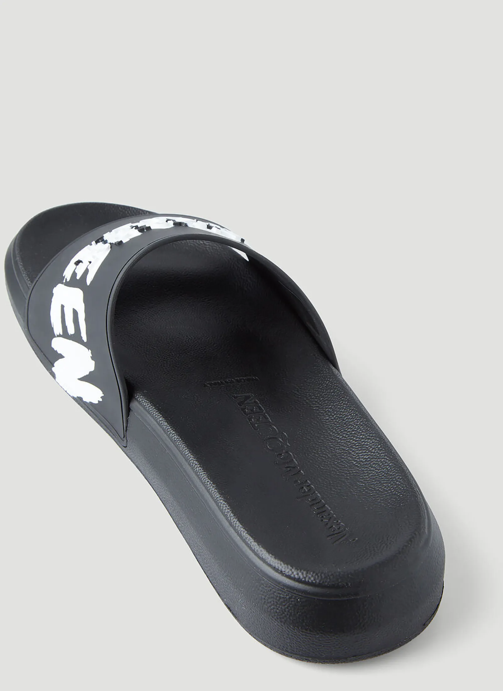 Men Alexander McQueen Slides^Embossed Logo Print Slides