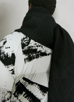 Men Y-3 Scarves^Embossed Logo Scarf
