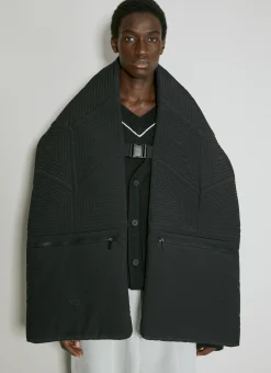 Men Y-3 Scarves^Embossed Logo Scarf