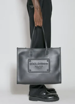 Men Dolce & Gabbana Tote Bags^Embossed Logo Tote Bag