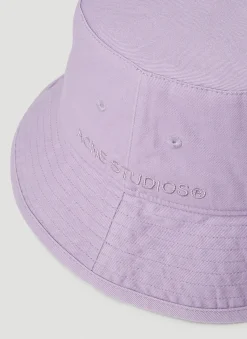 Men Acne Studios Hats^Embroidered Logo Bucket Hat