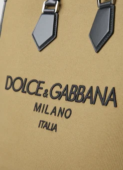 Men Dolce & Gabbana Tote Bags^Embroidered Logo Tote Bag