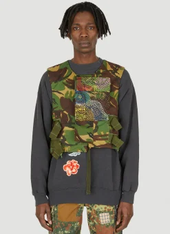 Men DRx FARMAxY FOR LN-CC Tops^Embroidered Military Vest