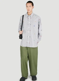 Men Kenzo Shirts^Embroidered Oversized Striped Shirt