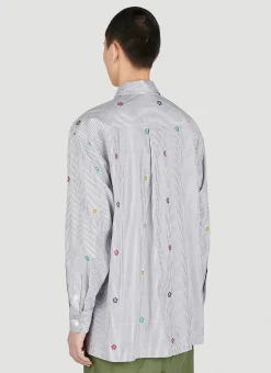Men Kenzo Shirts^Embroidered Oversized Striped Shirt