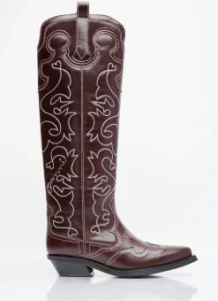 Embroidered Western Boots>GANNI Hot