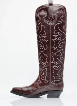 Embroidered Western Boots></noscript>GANNI Hot