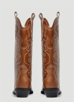 Embroidered Western Boots></noscript>GANNI Outlet