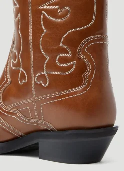 Embroidered Western Boots></noscript>GANNI Outlet