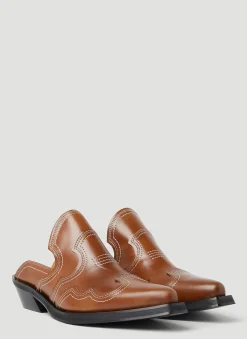 Embroidered Western Mules>GANNI Discount