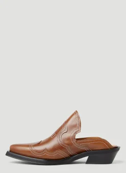 Embroidered Western Mules></noscript>GANNI Discount