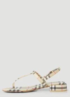 Emily Low Heel Vintage Check Sandals><noscript><img width=